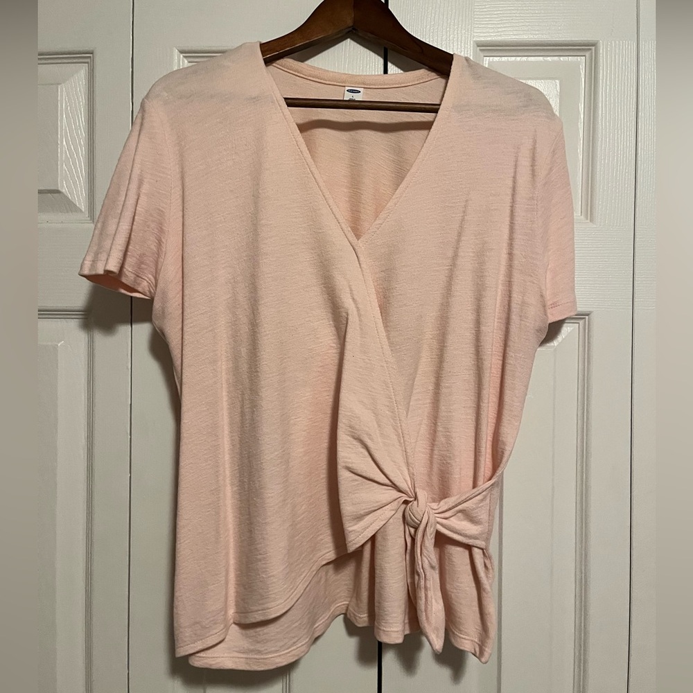 Old Navy Pink Wrap Blouse